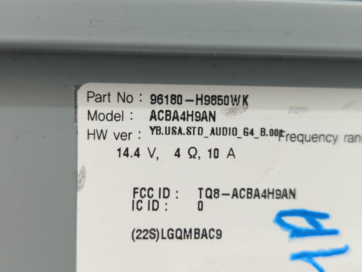 2018-2019 Kia Rio Am Fm Cd Player Radio Receiver - Oemusedautoparts1.com