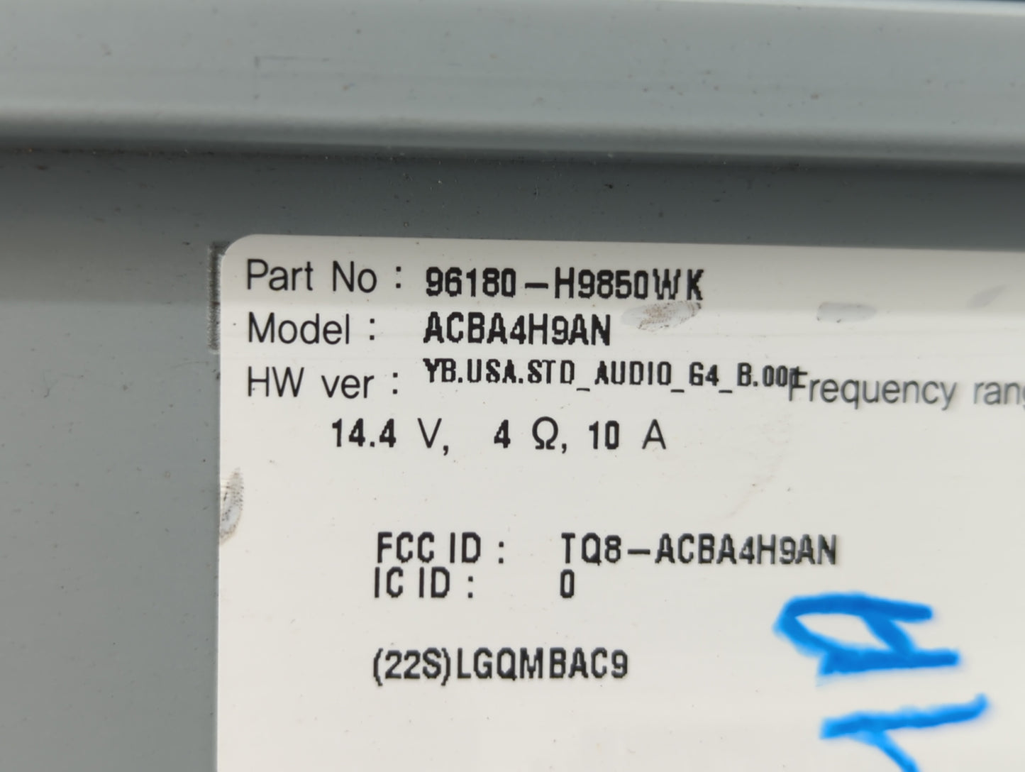 2018-2019 Kia Rio Am Fm Cd Player Radio Receiver - Oemusedautoparts1.com