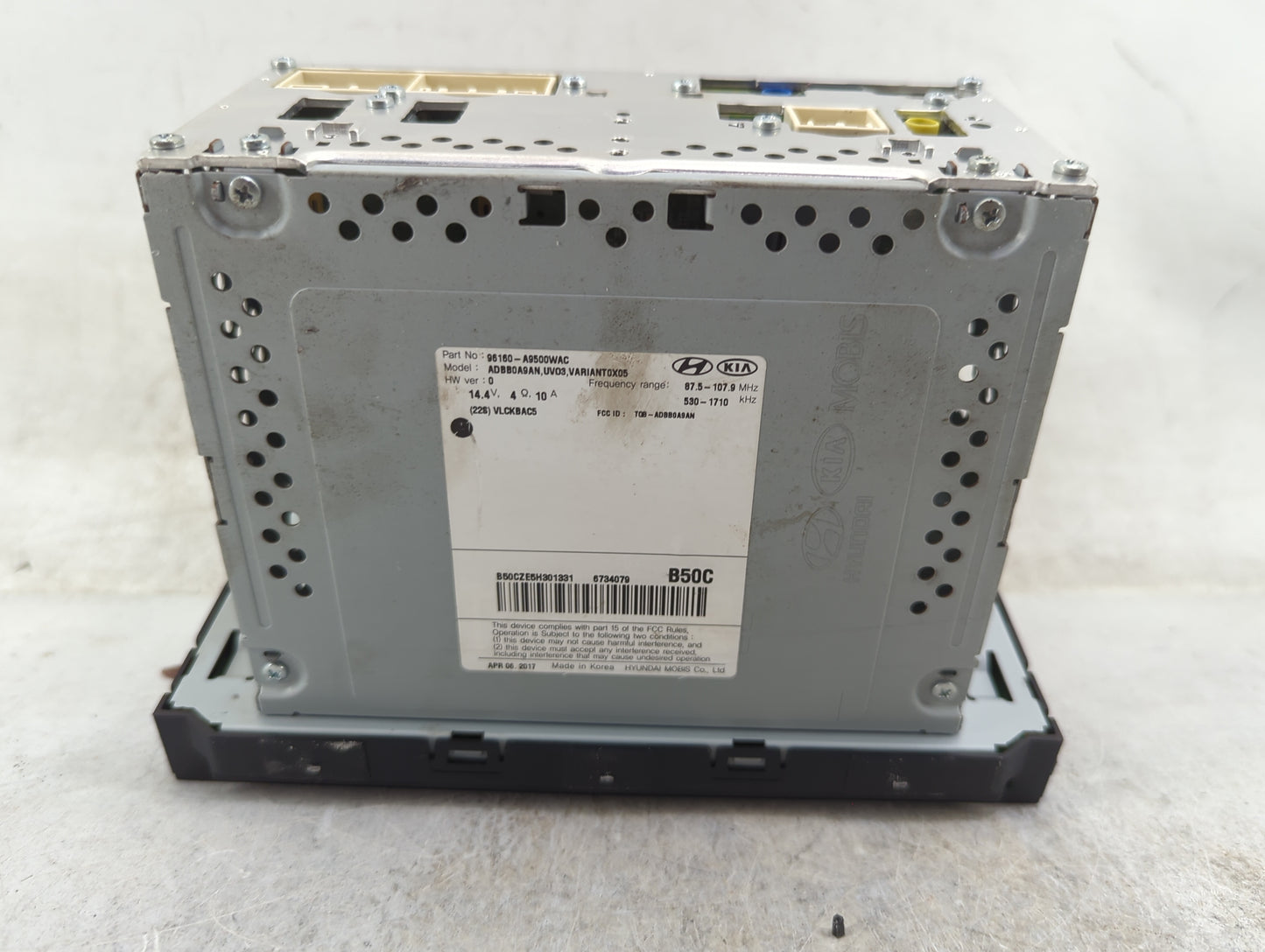 2017-2018 Kia Sedona Radio AM FM Cd Player Receiver Replacement P/N:96160-A9500WAC ADBBOA9AN, TQB-ADBB0A9AN Fits Fits 2017 2