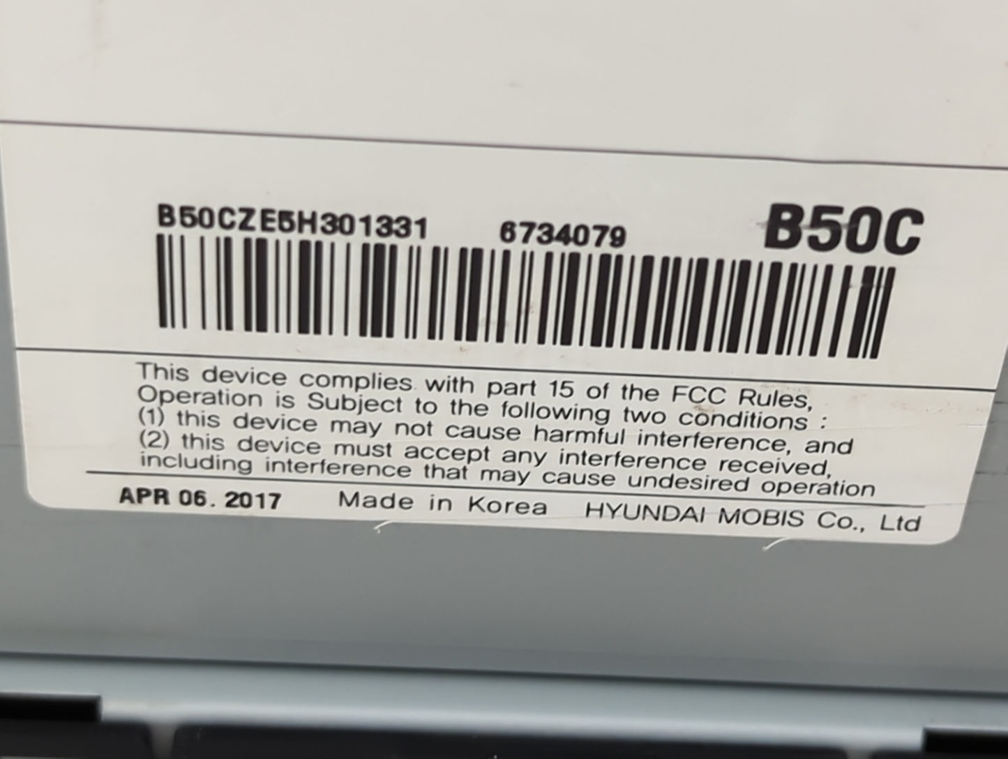2017-2018 Kia Sedona Radio AM FM Cd Player Receiver Replacement P/N:96160-A9500WAC ADBBOA9AN, TQB-ADBB0A9AN Fits Fits 2017 2