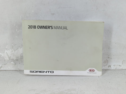 2018 Kia Sorento Owners Manual Book Guide P/N:JXG5-EU70D OEM Used Auto Parts - Oemusedautoparts1.com