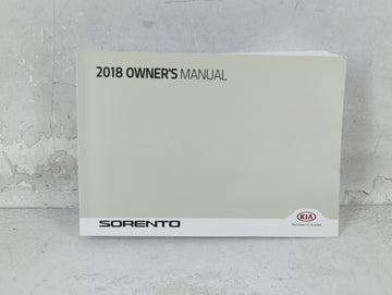 2018 Kia Sorento Owners Manual Book Guide P/N:JXG5-EU7DE OEM Used Auto Parts - Oemusedautoparts1.com