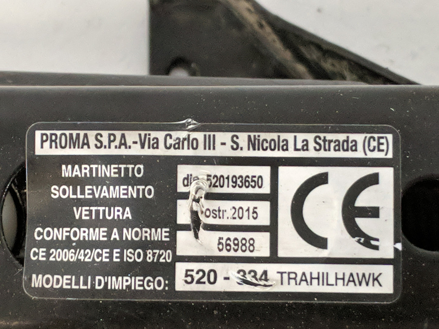 2018 Kia Sorento Spare Scissor Car Jack - Oemusedautoparts1.com