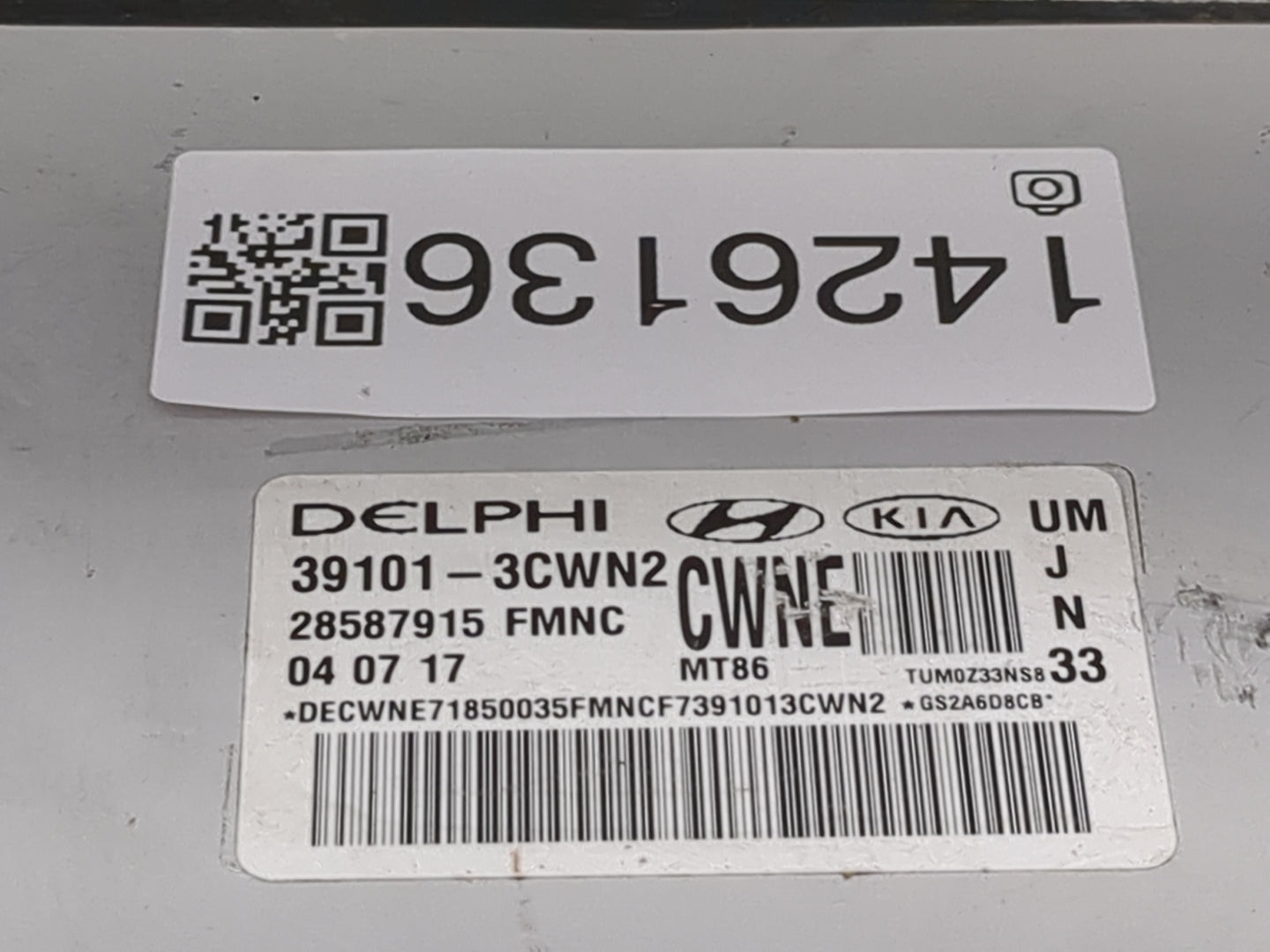 2016-2018 Kia Sorento PCM Engine Control Computer ECU ECM PCU OEM P/N:39101-3CWN2 28587915 Fits Fits 2016 2017 2018 OEM Used