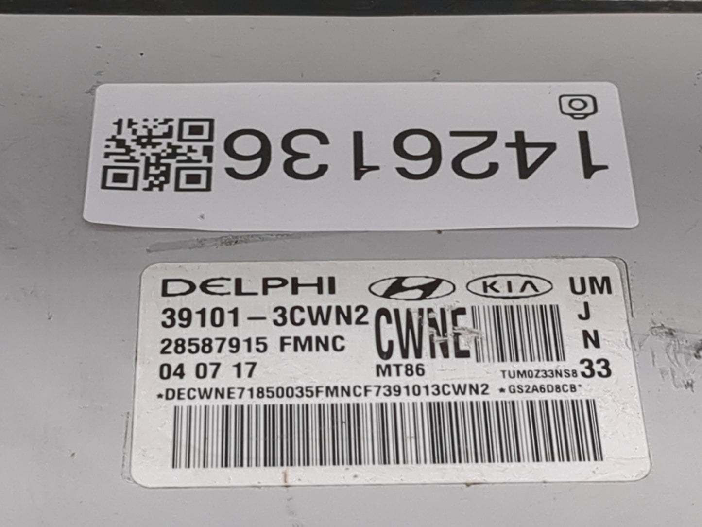 2016-2018 Kia Sorento PCM Engine Control Computer ECU ECM PCU OEM P/N:39101-3CWN2 28587915 Fits Fits 2016 2017 2018 OEM Used