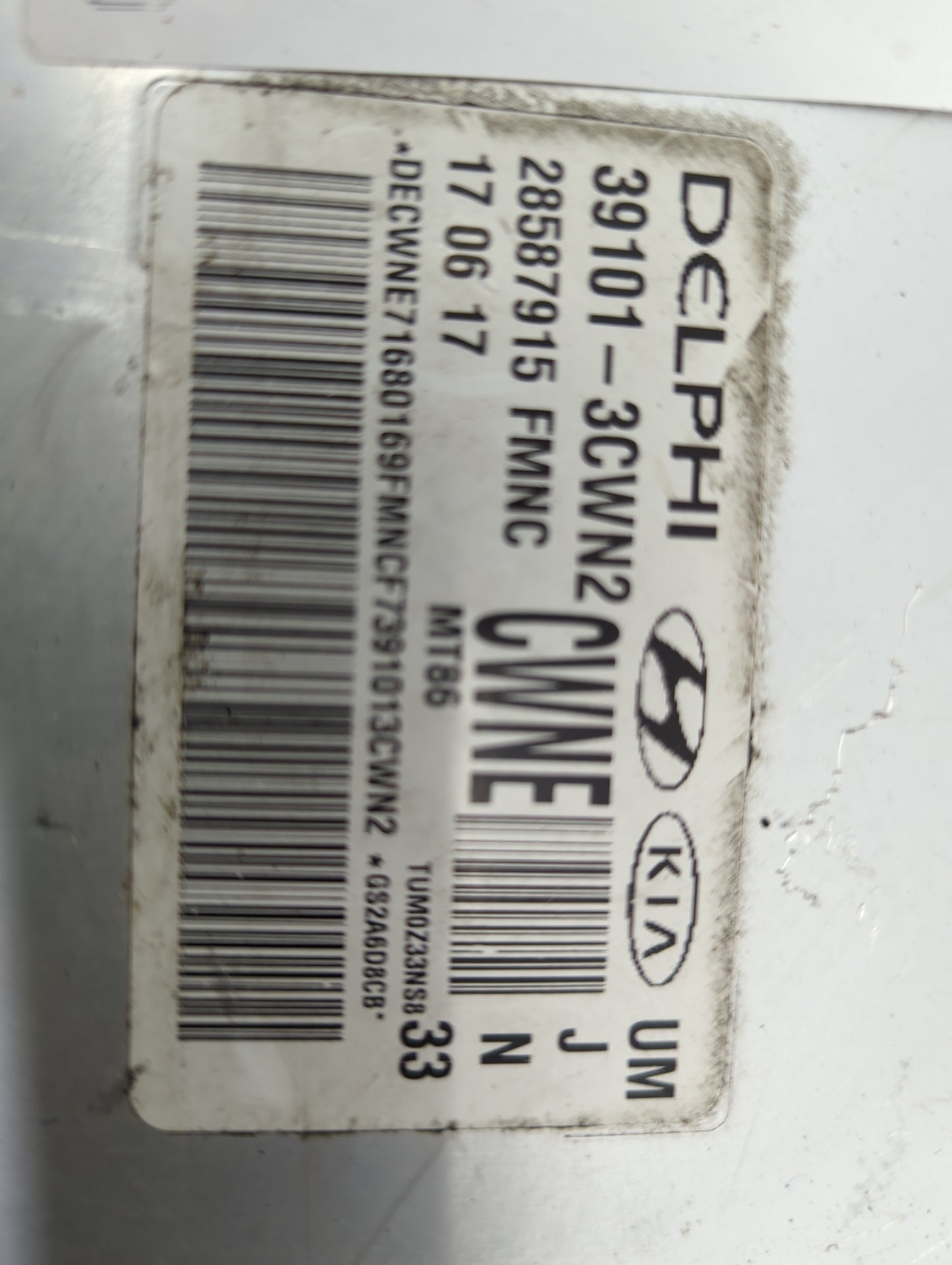2016-2018 Kia Sorento PCM Engine Control Computer ECU ECM PCU OEM P/N:39101-3CWN2 28587915 Fits Fits 2016 2017 2018 OEM Used