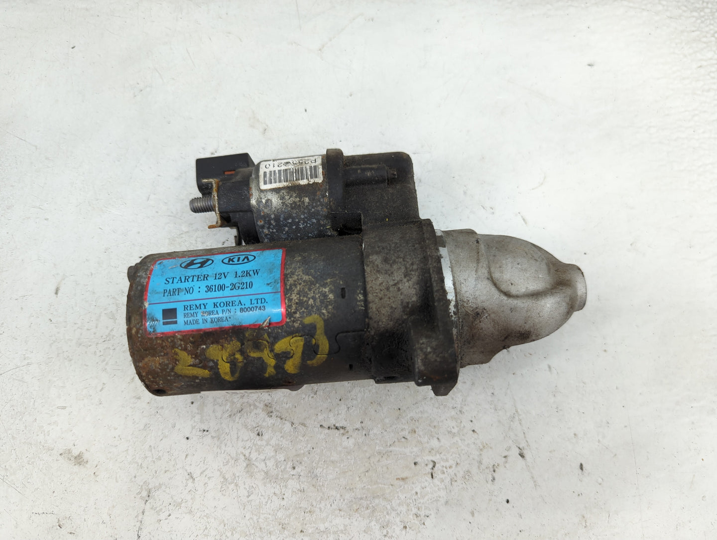 2016-2020 Kia Sorento Car Starter Motor Solenoid OEM P/N:36100-2G210 Fits Fits 2015 2016 2017 2018 2019 2020 OEM Used Auto P