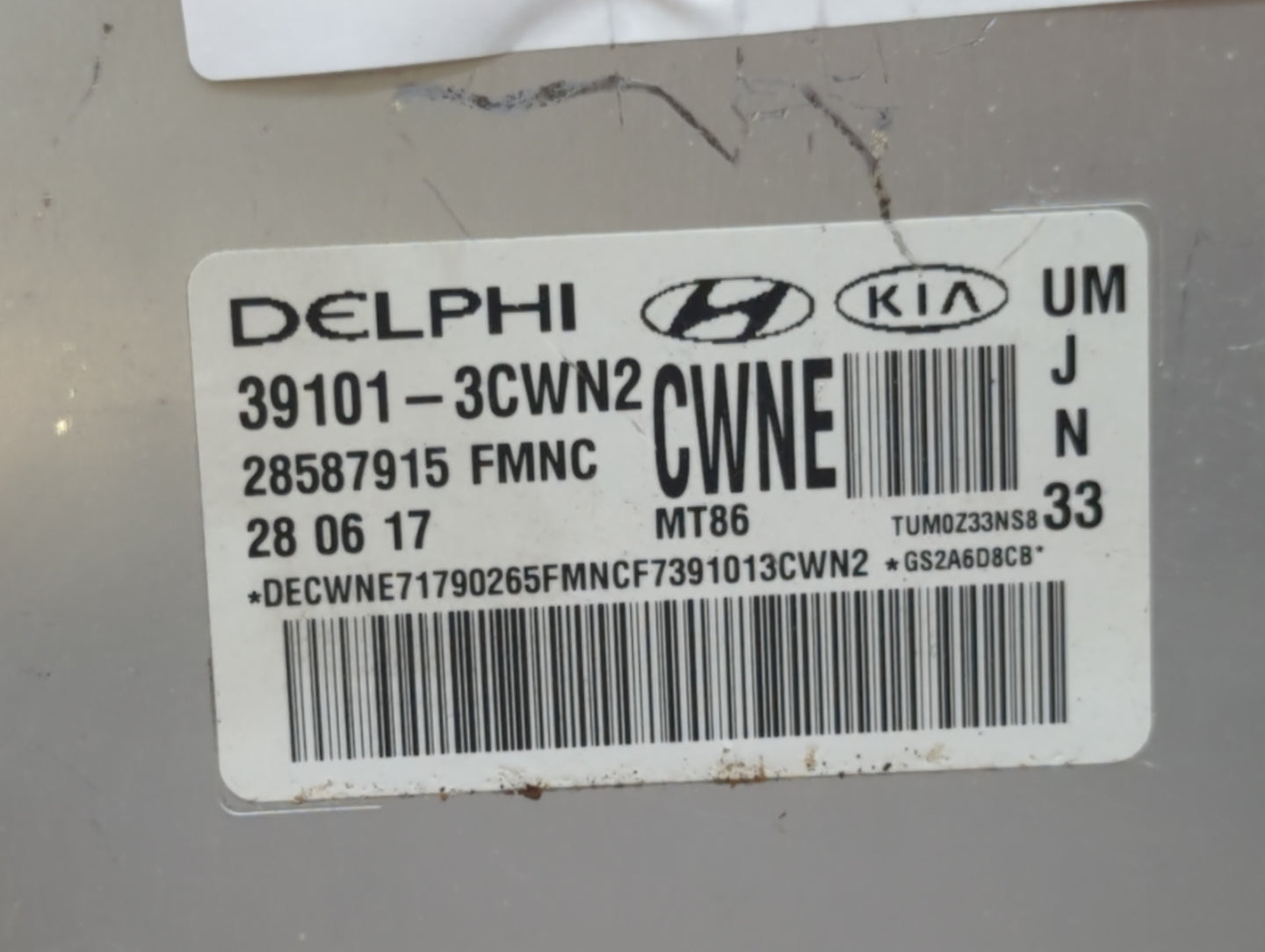 2016-2018 Kia Sorento PCM Engine Control Computer ECU ECM PCU OEM P/N:39101-3CWN2 39111-3CWN2 Fits Fits 2016 2017 2018 OEM U