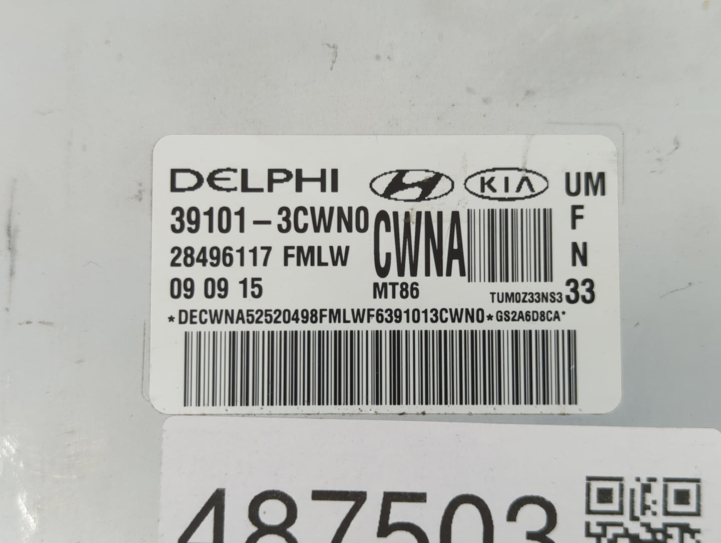 2016-2018 Kia Sorento PCM Engine Control Computer ECU ECM PCU OEM P/N:39111-3CWN0 39101-3CWN1 Fits Fits 2016 2017 2018 OEM U