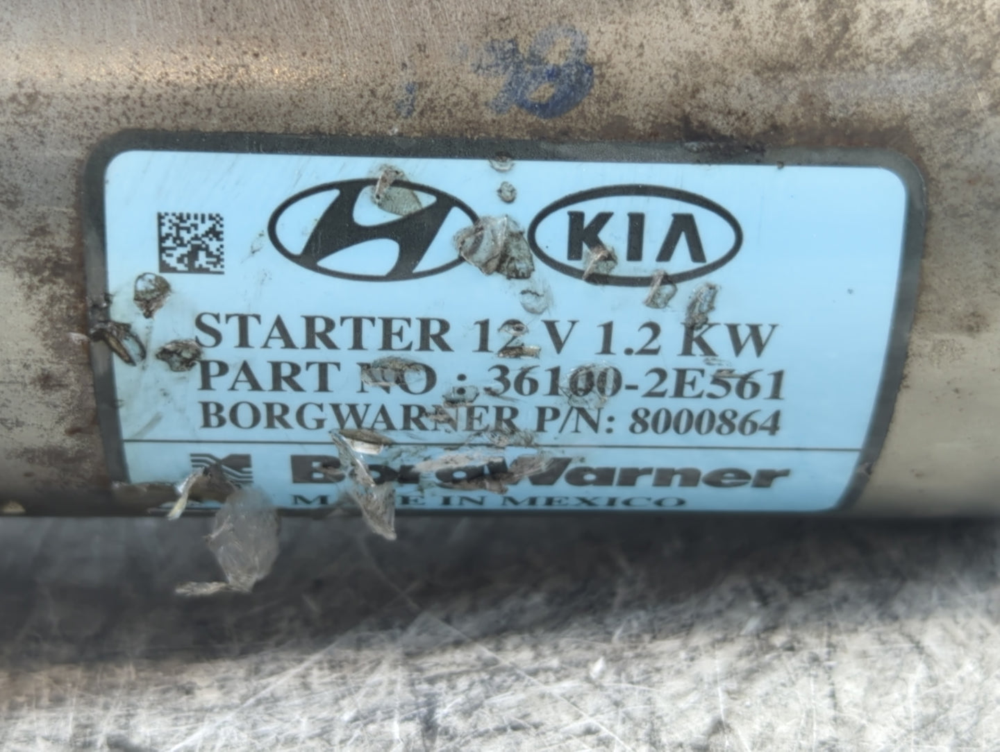 2016-2020 Kia Sorento Car Starter Motor Solenoid OEM P/N:36100-2E561 Fits Fits 2015 2016 2017 2018 2019 2020 OEM Used Auto P