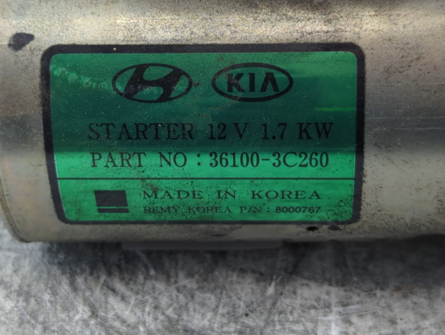 2016-2020 Kia Sorento Car Starter Motor Solenoid OEM P/N:36100-3C260 Fits Fits 2015 2016 2017 2018 2019 2020 OEM Used Auto P