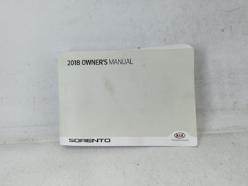 2018 Kia Sorento Owners Manual Book Guide P/N:JXG5-EU74A OEM Used Auto Parts