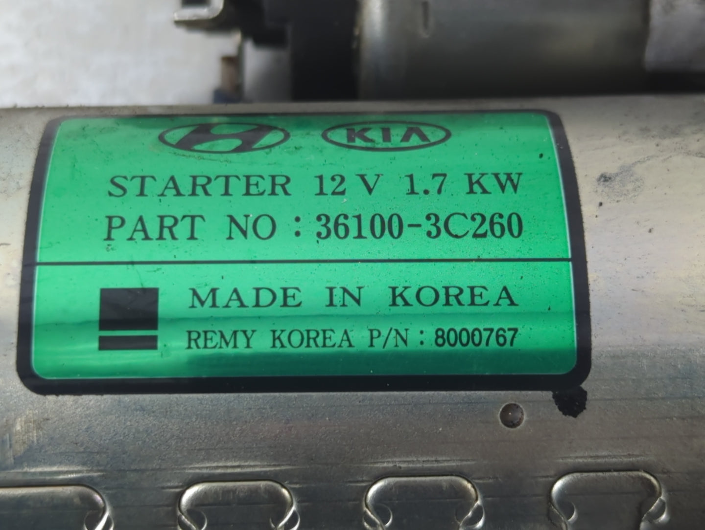 2016-2020 Kia Sorento Car Starter Motor Solenoid OEM P/N:8000767 36100-3C260 Fits Fits 2015 2016 2017 2018 2019 2020 OEM Use