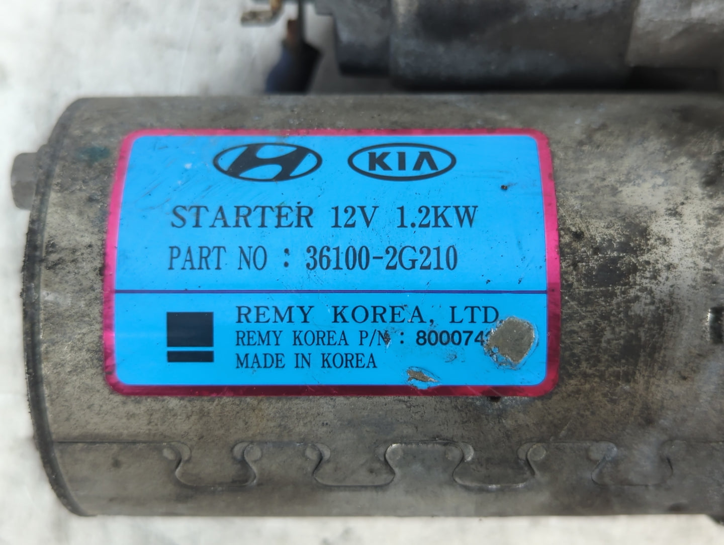 2016-2020 Kia Sorento Car Starter Motor Solenoid OEM P/N:36100-2G210 Fits Fits 2015 2016 2017 2018 2019 2020 OEM Used Auto P