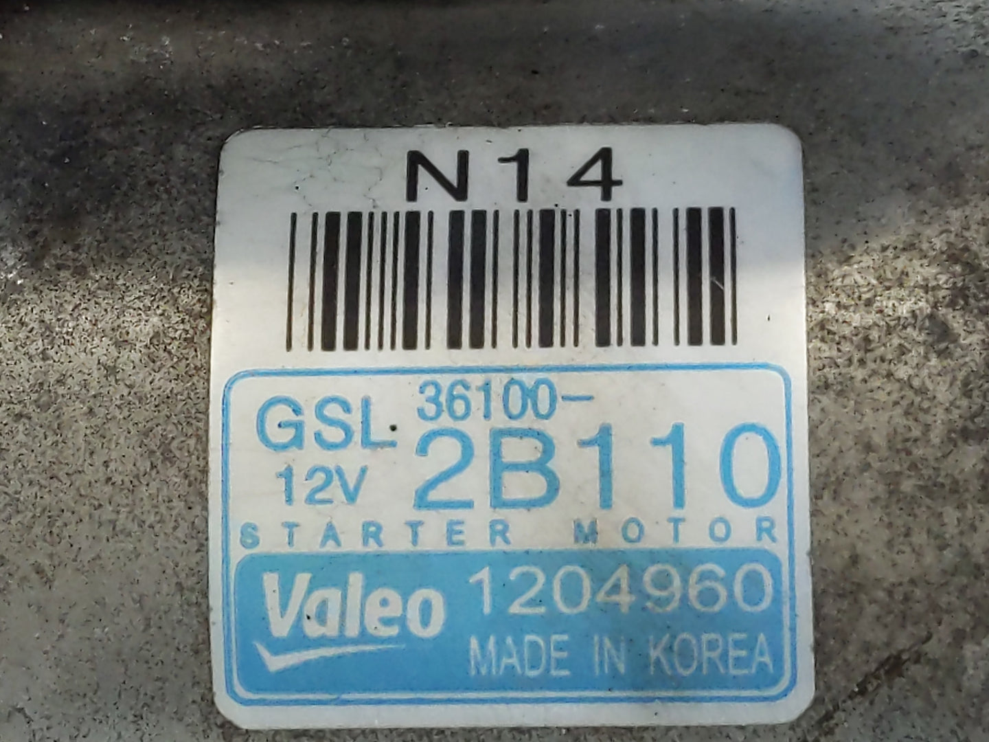 2014-2019 Kia Soul Car Starter Motor Solenoid OEM P/N:36100-2B110 Fits Fits 2014 2015 2016 2017 2018 2019 OEM Used Auto Part