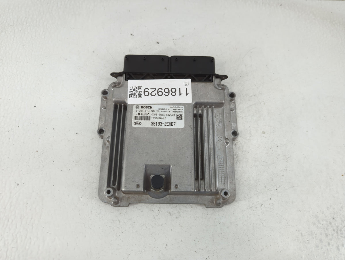 2018 Kia Soul PCM Engine Control Computer ECU ECM PCU OEM P/N:39133-2EHB7 OEM Used Auto Parts - Oemusedautoparts1.com