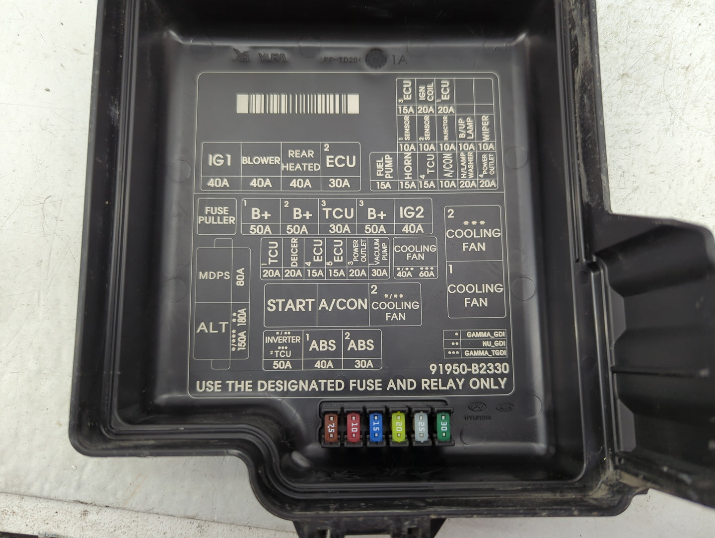 2017-2019 Kia Soul Fusebox Fuse Box Panel Relay Module P/N:91950-B2330 Fits Fits 2017 2018 2019 OEM Used Auto Parts - Oemuse