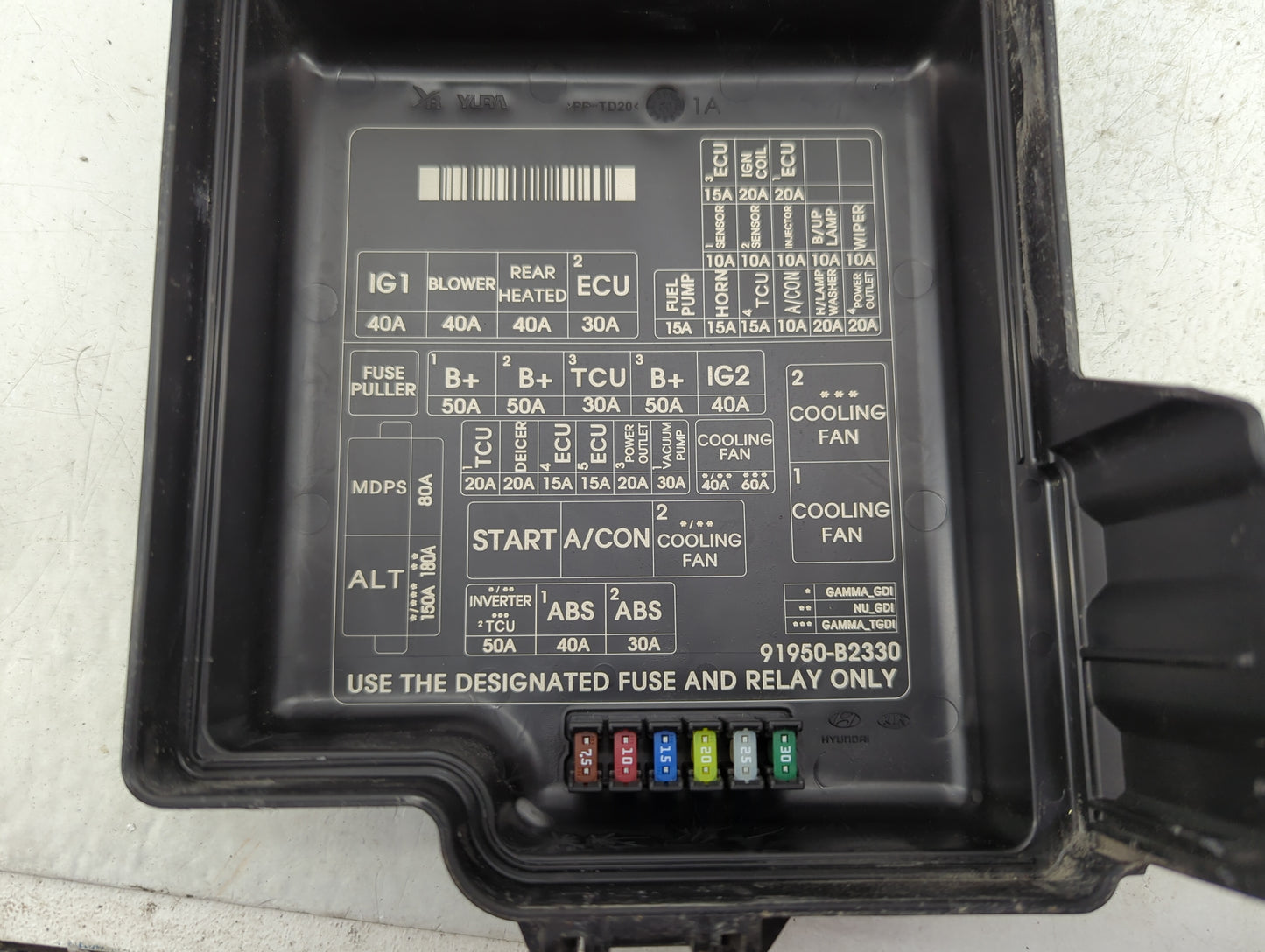 2017-2019 Kia Soul Fusebox Fuse Box Panel Relay Module P/N:91950-B2330 Fits Fits 2017 2018 2019 OEM Used Auto Parts - Oemuse