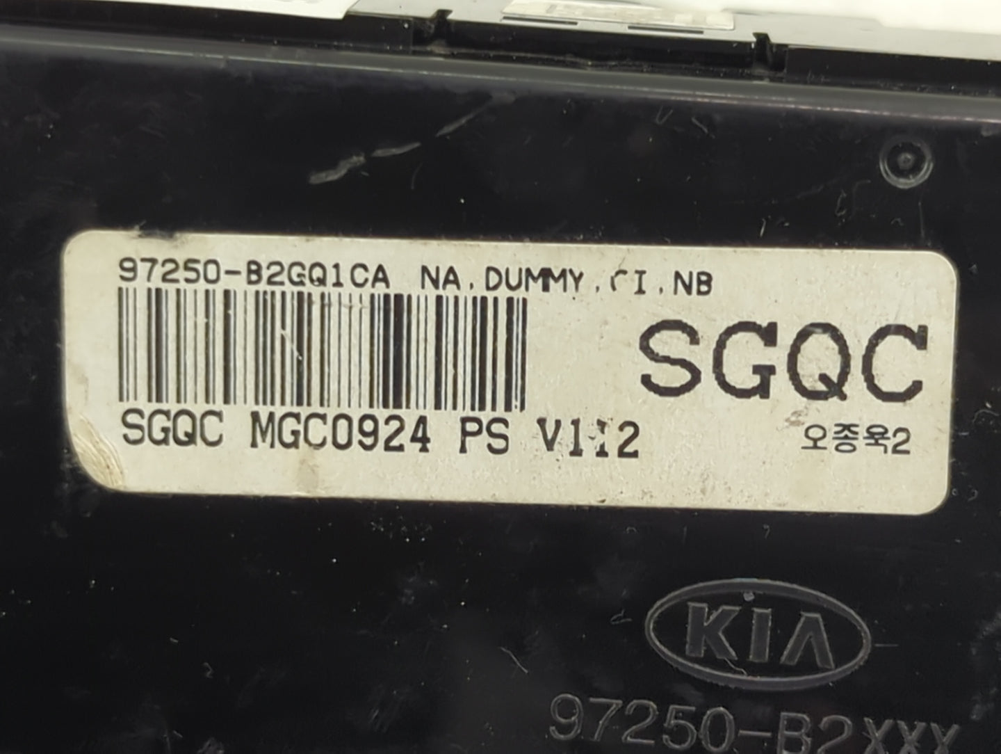 2017-2019 Kia Soul Climate Control Module Temperature AC/Heater Replacement P/N:97250-B2GQ1CA 97250-B2XXX Fits Fits 2017 201