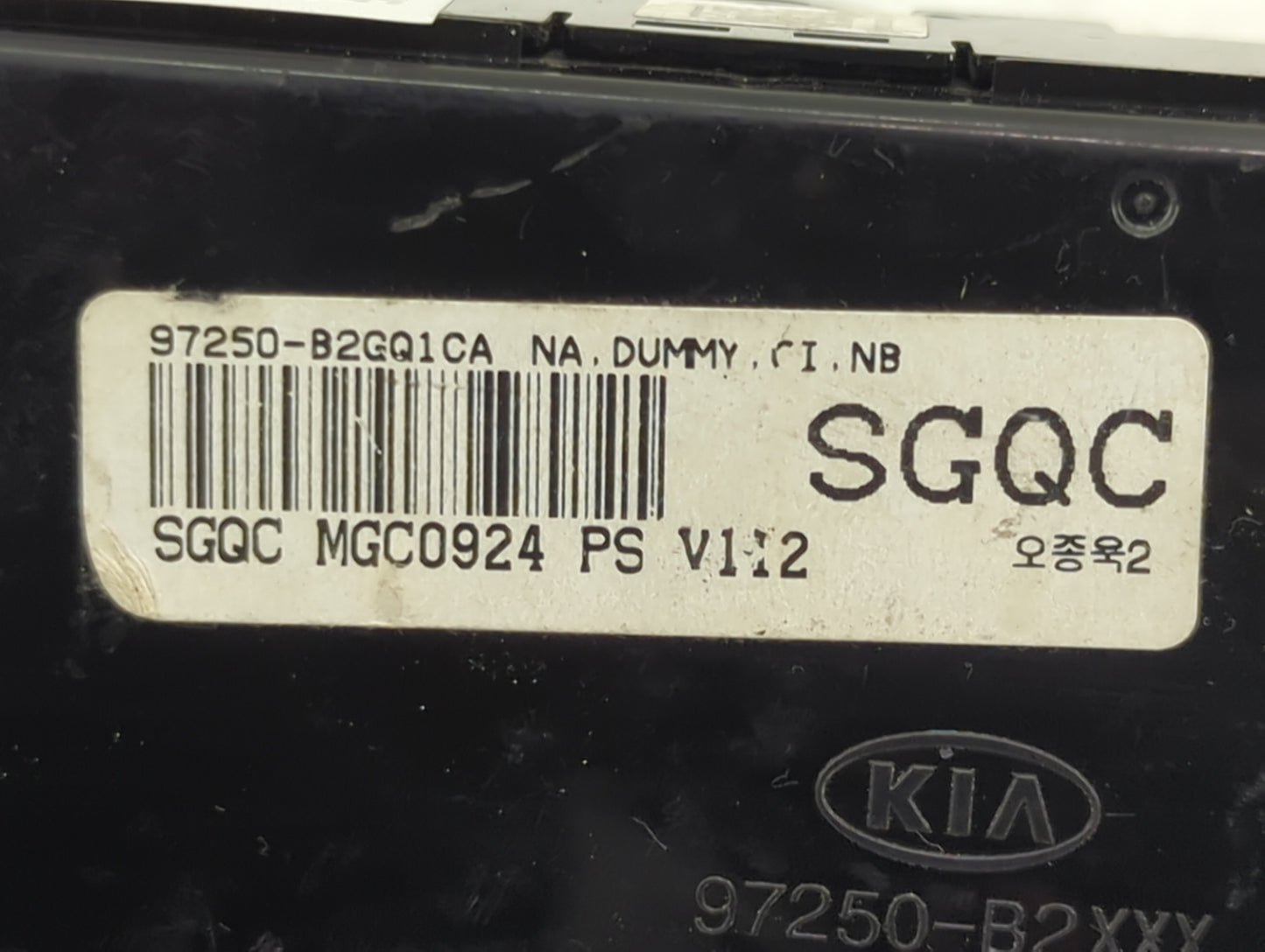 2017-2019 Kia Soul Climate Control Module Temperature AC/Heater Replacement P/N:97250-B2GQ1CA 97250-B2XXX Fits Fits 2017 201