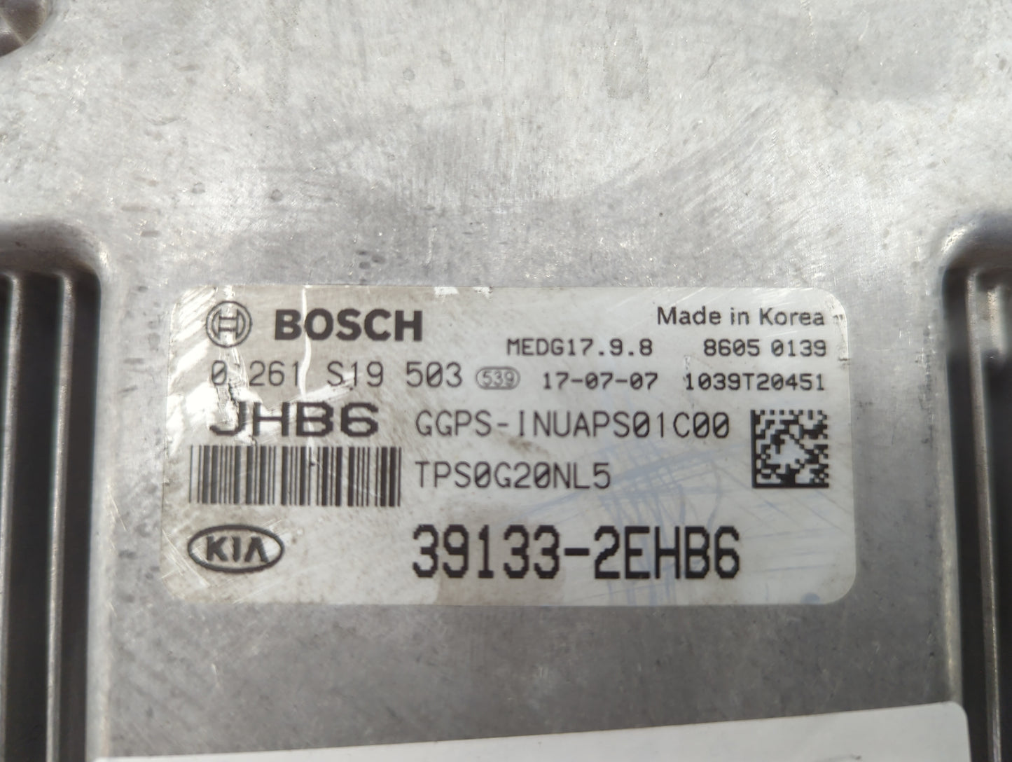 2017-2018 Kia Soul PCM Engine Control Computer ECU ECM PCU OEM P/N:39133-2EHB6 0261S19503, 39132-2EHB6 Fits Fits 2017 2018 O