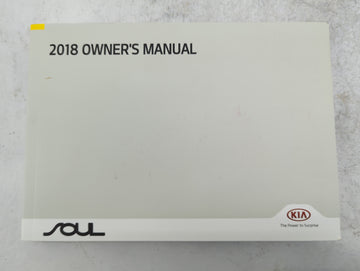 2018 Kia Soul Owners Manual Book Guide P/N:JB2O-EU7OD OEM Used Auto Parts