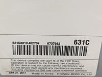 2018-2019 Kia Soul Radio AM FM Cd Player Receiver Replacement P/N:631C331H402734 6737962, 631C Fits Fits 2018 2019 OEM Used 