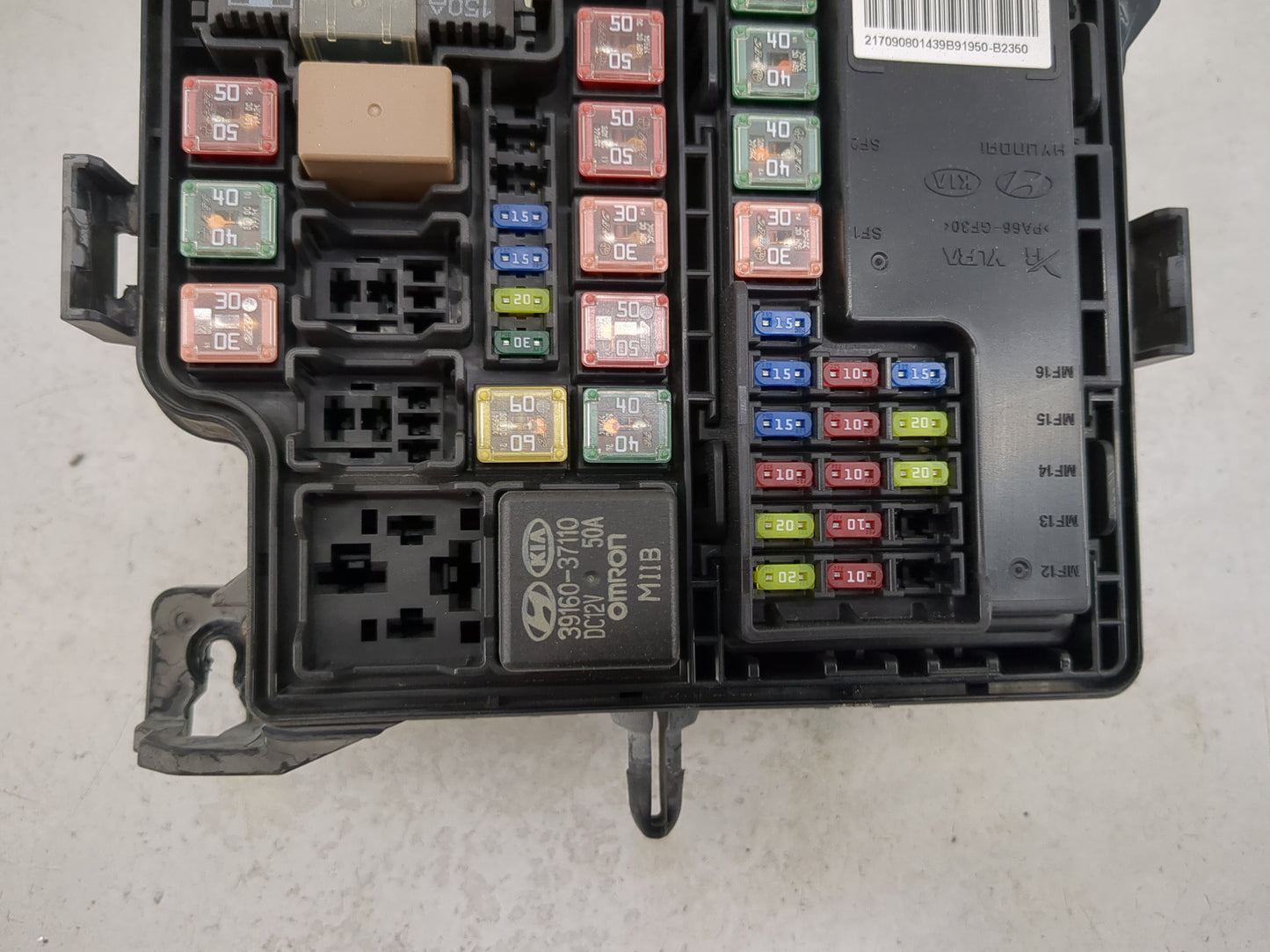 2017-2019 Kia Soul Fusebox Fuse Box Panel Relay Module P/N:91950-B2350 Fits Fits 2017 2018 2019 OEM Used Auto Parts - Oemuse