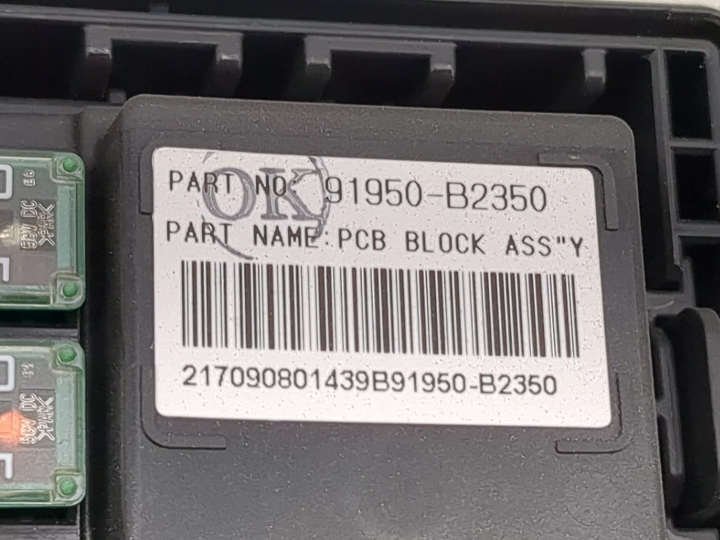 2017-2019 Kia Soul Fusebox Fuse Box Panel Relay Module P/N:91950-B2350 Fits Fits 2017 2018 2019 OEM Used Auto Parts - Oemuse