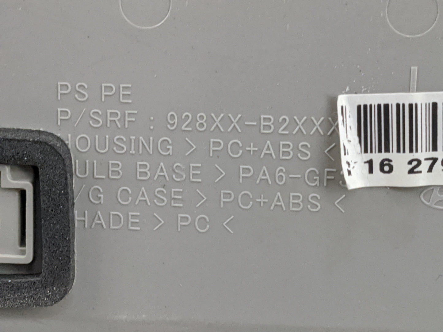 2018 Kia Soul Overhead Roof Console Gray - Oemusedautoparts1.com