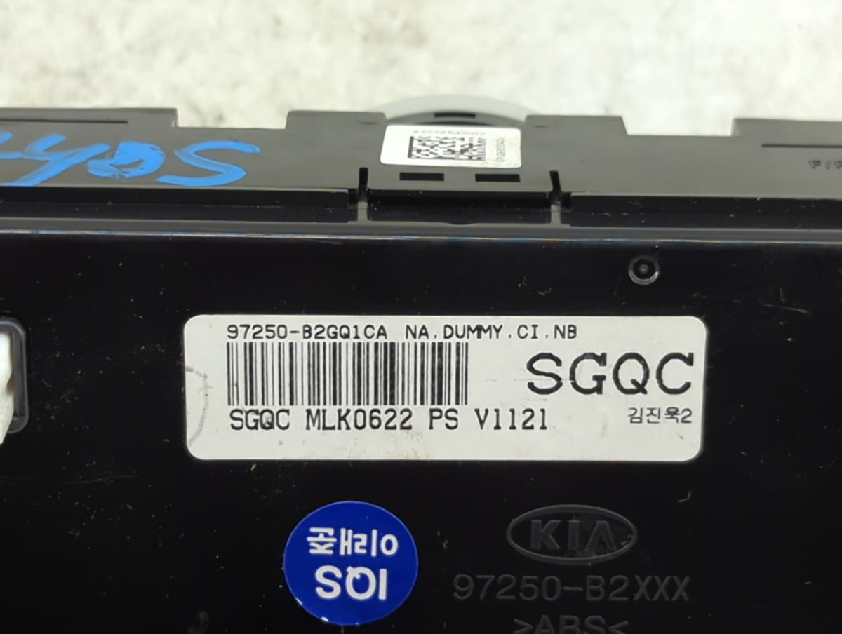 2017-2019 Kia Soul Climate Control Module Temperature AC/Heater Replacement P/N:97250-B2GQ1CA 97250-B2XXX Fits Fits 2017 201