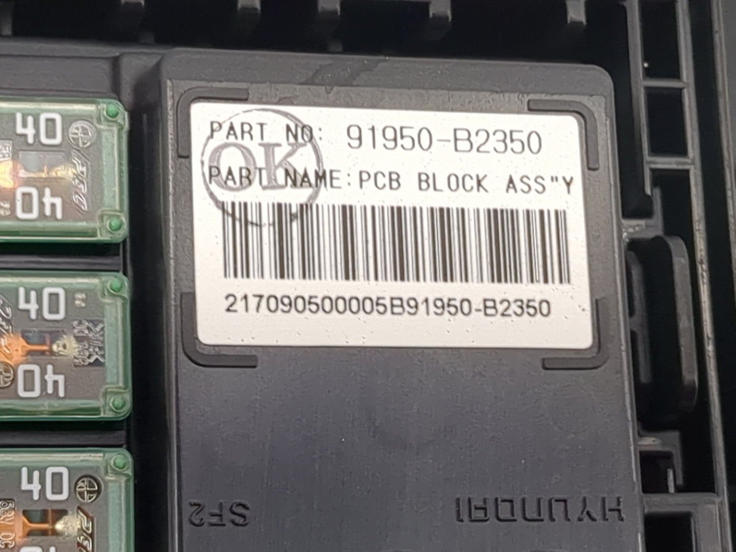 2017-2019 Kia Soul Fusebox Fuse Box Panel Relay Module P/N:91950-B2350 Fits Fits 2017 2018 2019 OEM Used Auto Parts - Oemuse
