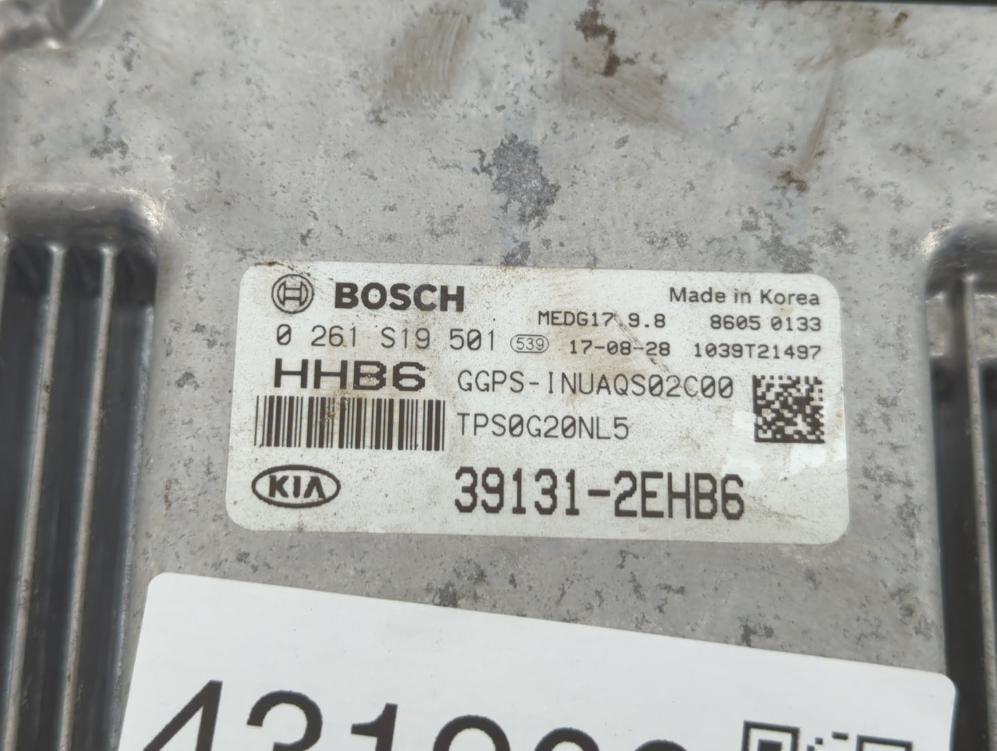 2017-2018 Kia Soul PCM Engine Control Computer ECU ECM PCU OEM P/N:39133-2EHB7 39133-2EHB6, 39132-2EHB2 Fits Fits 2017 2018 