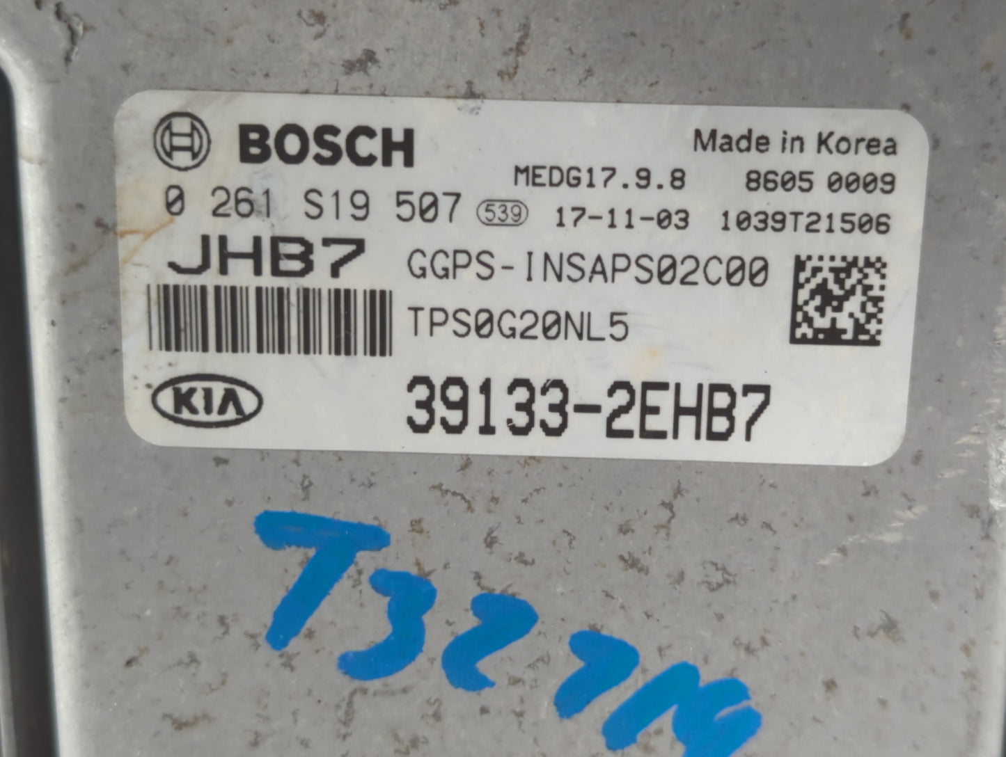 2017-2018 Kia Soul PCM Engine Control Computer ECU ECM PCU OEM P/N:39133-2EHB7 39133-2EHB6, 39132-2EHB2 Fits Fits 2017 2018 