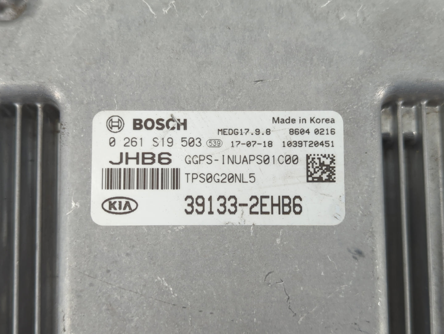 2018 Kia Soul PCM Engine Control Computer ECU ECM PCU OEM P/N:39133-2EHB6 39133-2EHB8 Fits OEM Used Auto Parts - Oemusedauto