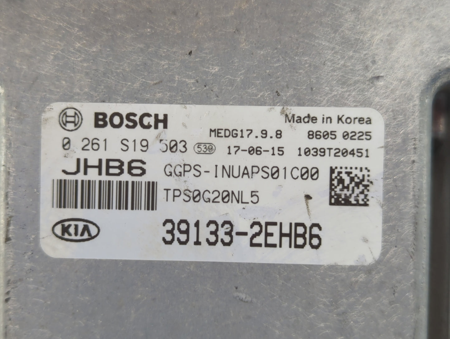 2018 Kia Soul PCM Engine Control Computer ECU ECM PCU OEM P/N:39133-2EHB6 39133-2EHB8 Fits OEM Used Auto Parts - Oemusedauto