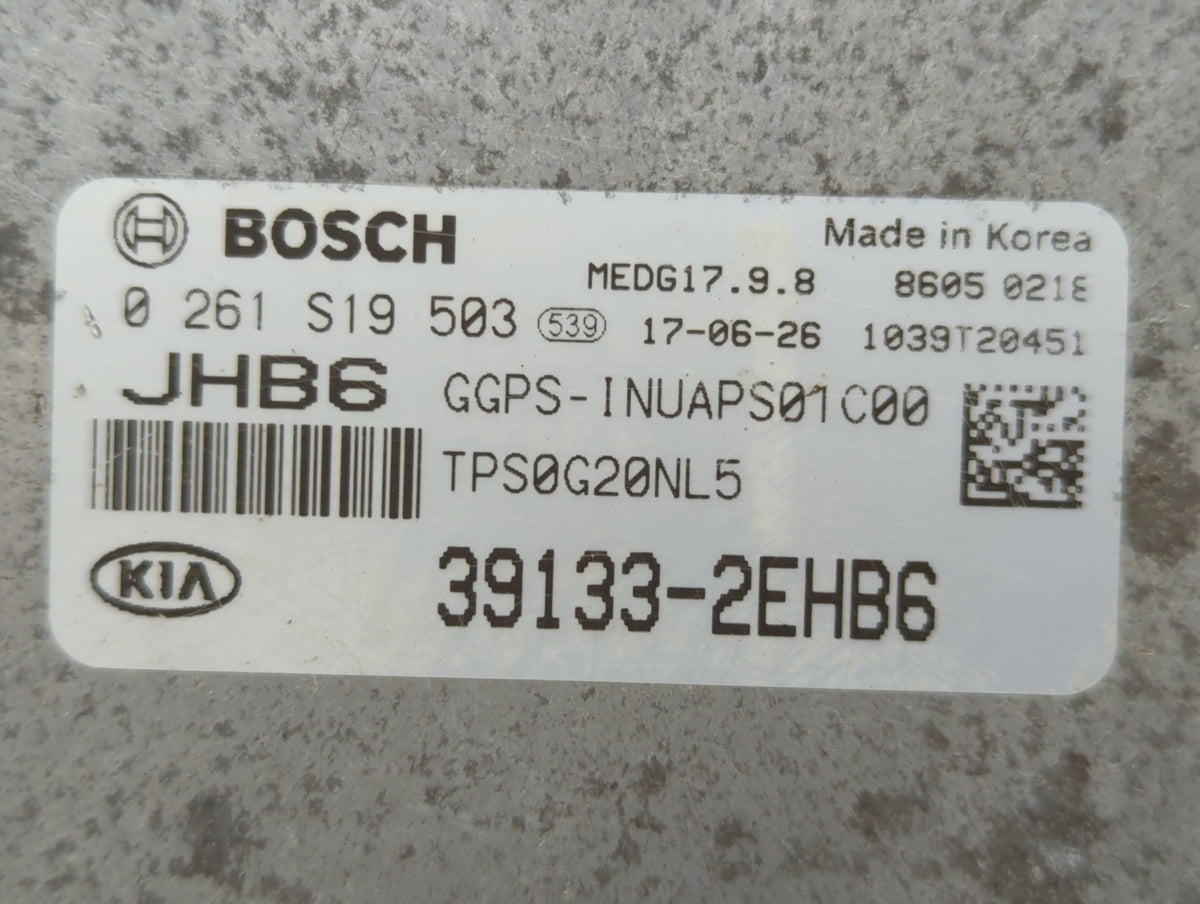 2017-2018 Kia Soul PCM Engine Control Computer ECU ECM PCU OEM P/N:39133-2EHB6 39131-2EHB0 Fits 2017 2018 OEM Used Auto Part