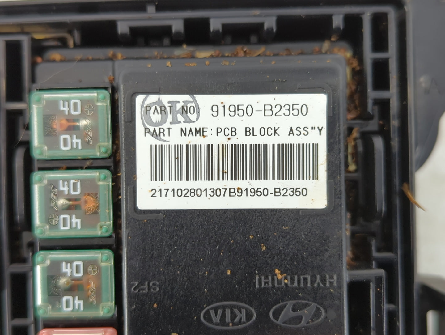 2017-2019 Kia Soul Fusebox Fuse Box Panel Relay Module P/N:91950-B2350 Fits Fits 2017 2018 2019 OEM Used Auto Parts - Oemuse