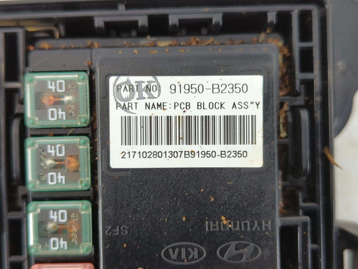 2017-2019 Kia Soul Fusebox Fuse Box Panel Relay Module P/N:91950-B2350 Fits Fits 2017 2018 2019 OEM Used Auto Parts - Oemuse
