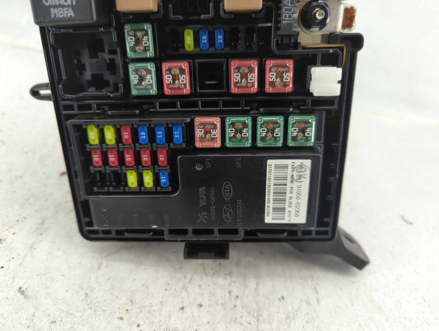 2017-2019 Kia Soul Fusebox Fuse Box Panel Relay Module P/N:91950-B2350 Fits Fits 2017 2018 2019 OEM Used Auto Parts - Oemuse