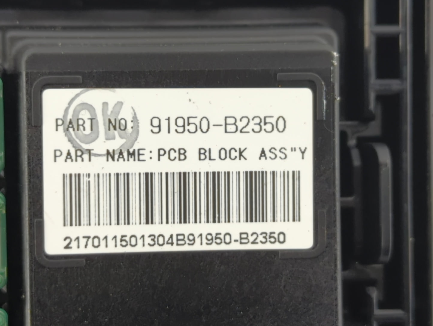 2017-2019 Kia Soul Fusebox Fuse Box Panel Relay Module P/N:91950-B2350 Fits Fits 2017 2018 2019 OEM Used Auto Parts - Oemuse