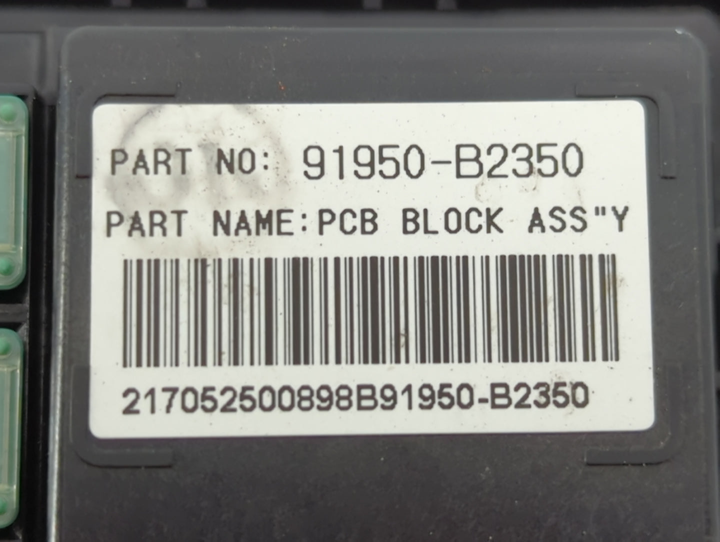 2017-2019 Kia Soul Fusebox Fuse Box Panel Relay Module P/N:91950-B2350 Fits Fits 2017 2018 2019 OEM Used Auto Parts - Oemuse