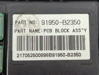 2017-2019 Kia Soul Fusebox Fuse Box Panel Relay Module P/N:91950-B2350 Fits Fits 2017 2018 2019 OEM Used Auto Parts - Oemuse