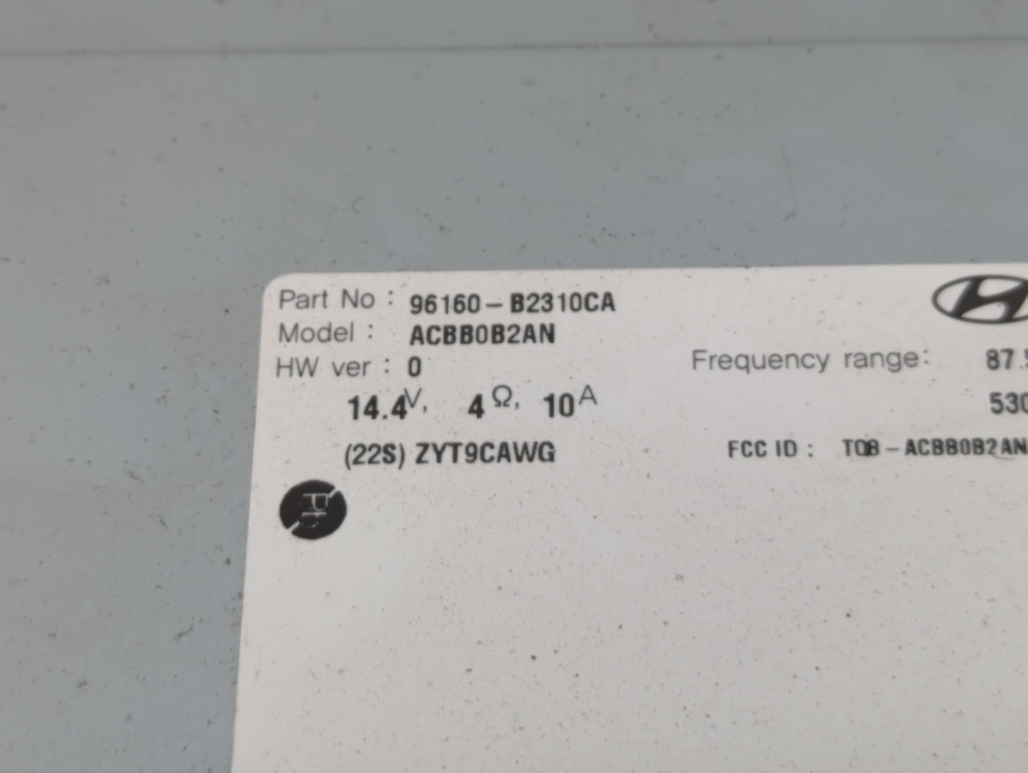 2017-2019 Kia Soul Am Fm Cd Player Radio Receiver - Oemusedautoparts1.com
