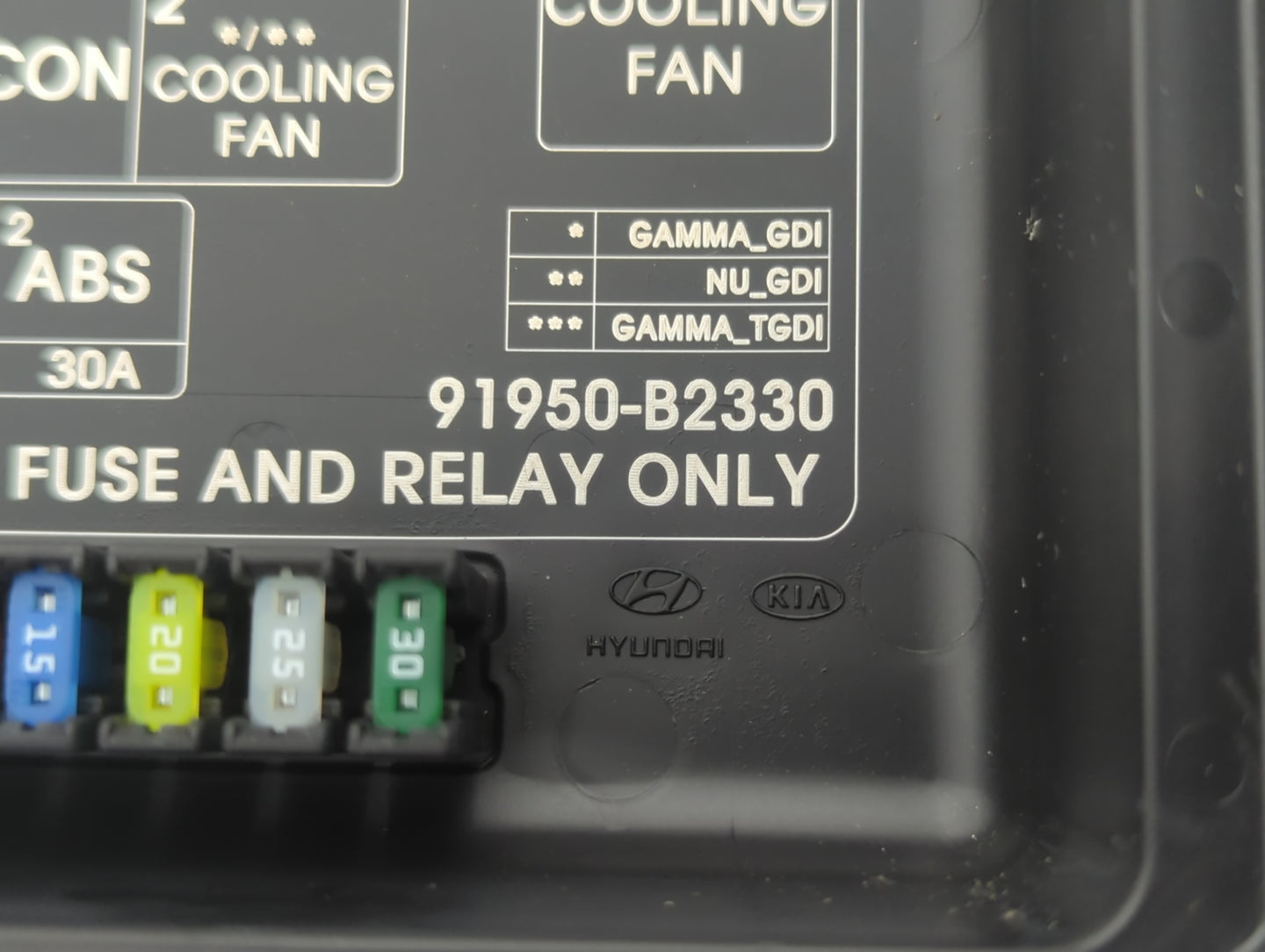 2017-2019 Kia Soul Fusebox Fuse Box Panel Relay Module P/N:91950-B2330 Fits Fits 2017 2018 2019 OEM Used Auto Parts - Oemuse