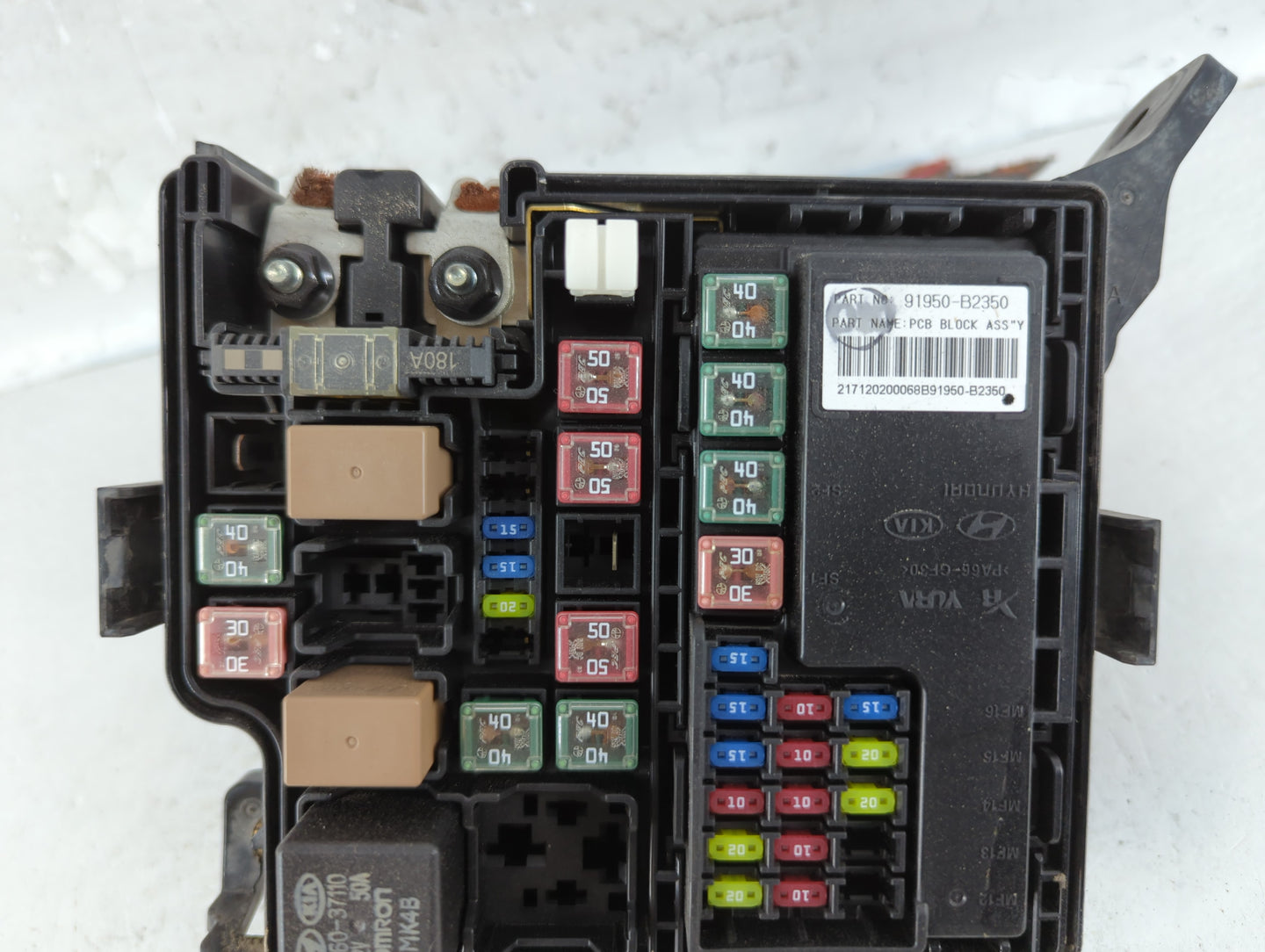 2017-2019 Kia Soul Fusebox Fuse Box Panel Relay Module P/N:91950-B2350 Fits Fits 2017 2018 2019 OEM Used Auto Parts - Oemuse