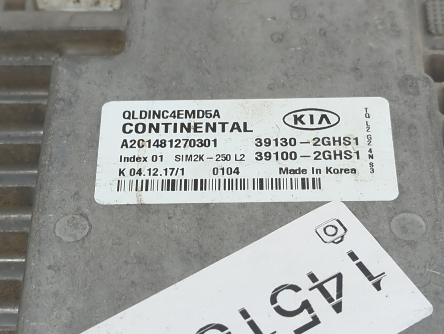 2017-2019 Kia Sportage PCM Engine Control Computer ECU ECM PCU OEM P/N:QLDINC4EMD5A A2C1481270301 Fits Fits 2017 2018 2019 O