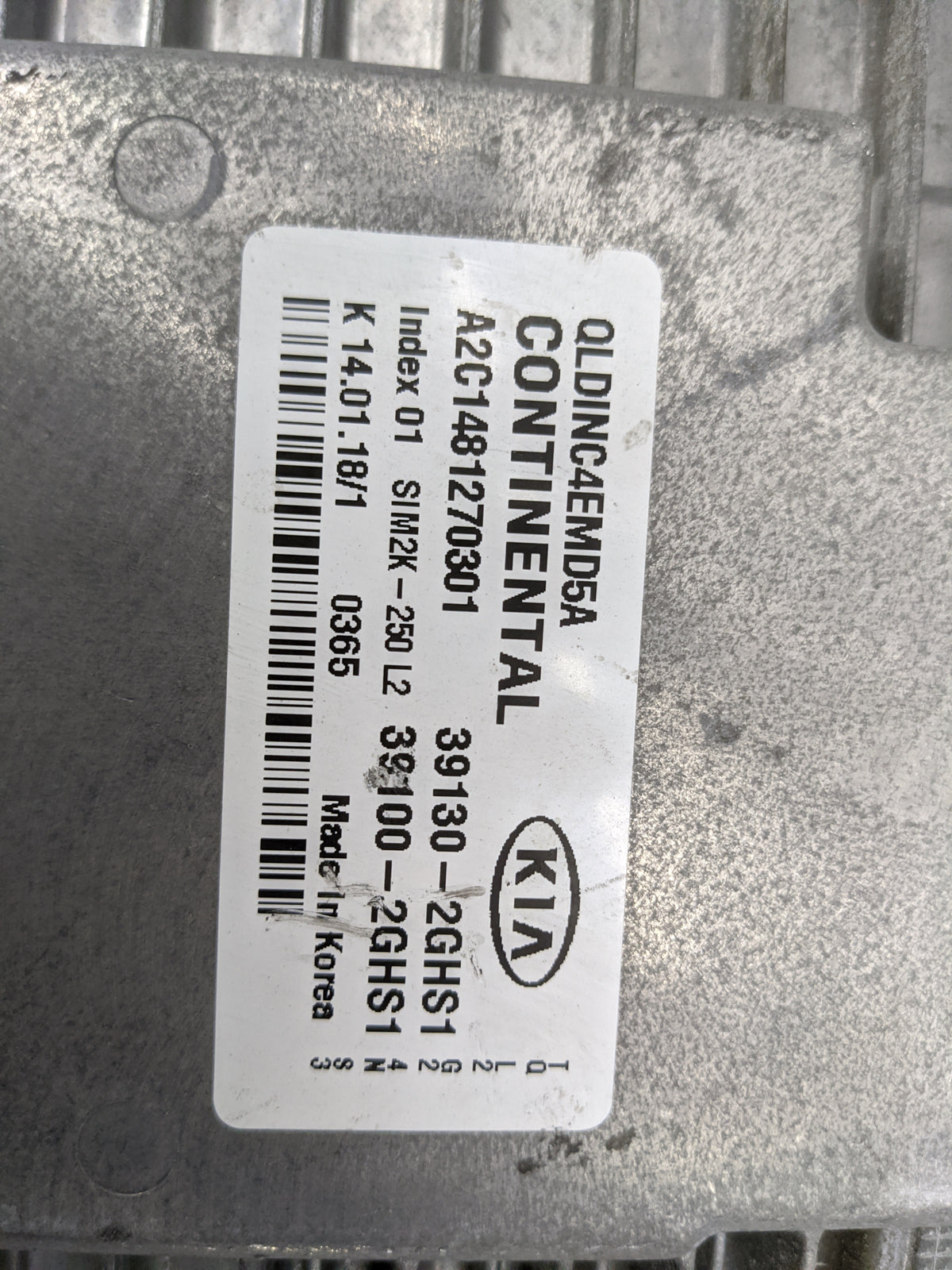 2017-2019 Kia Sportage PCM Engine Control Computer ECU ECM PCU OEM P/N:39130-2GHS1 39100-2GHS1, A2C14812703 01 Fits 2017 201