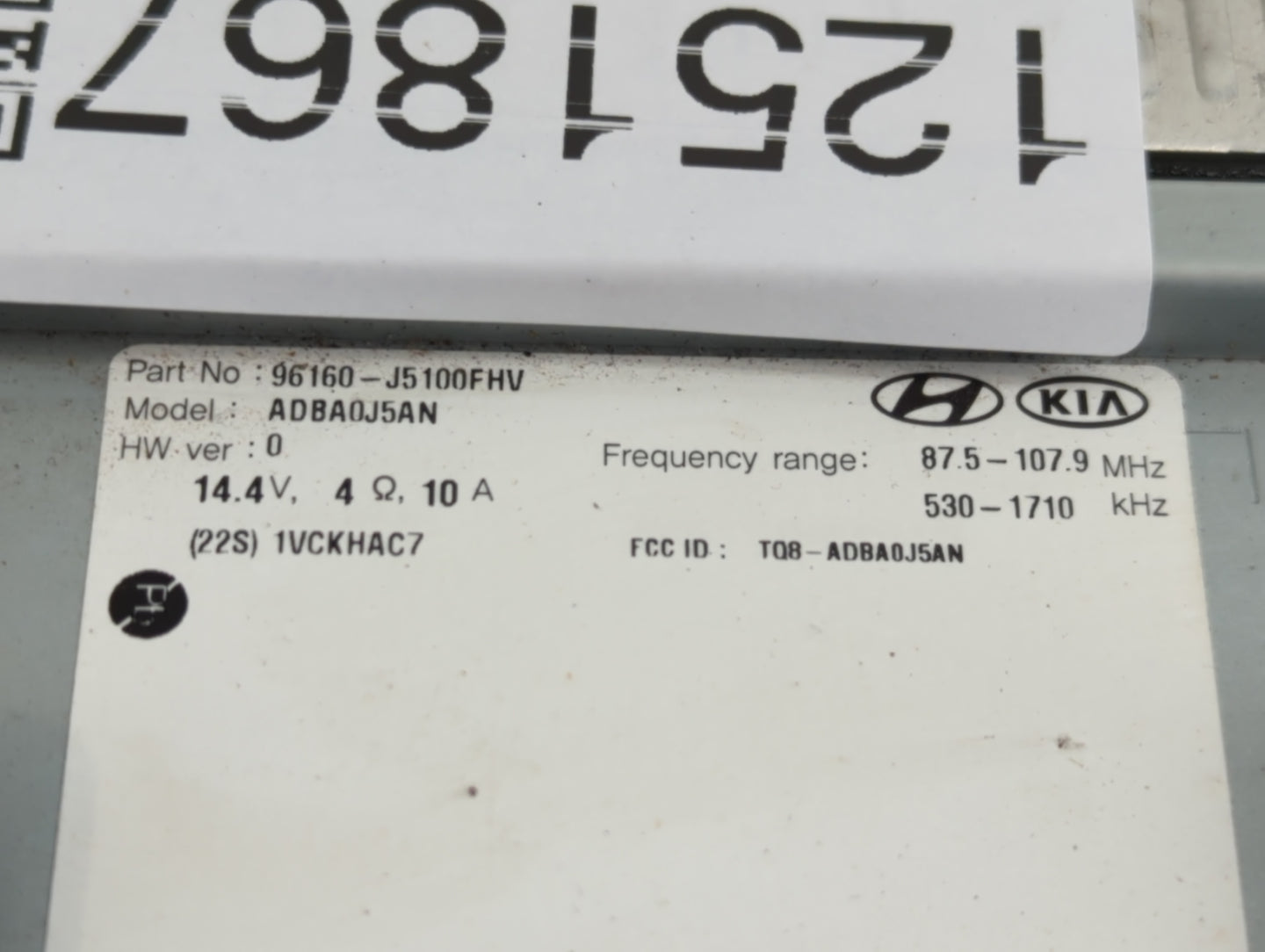 2018-2018 Kia Stinger Radio Control Panel - Oemusedautoparts1.com