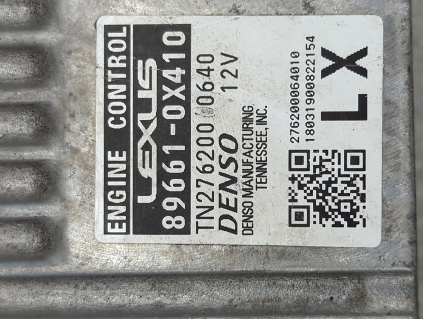 2017-2018 Lexus Es350 PCM Engine Control Computer ECU ECM PCU OEM P/N:89661-0X410 TN2762000640 Fits Fits 2017 2018 OEM Used 